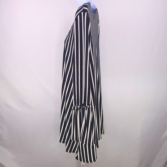 Mishca Top Womens XL Embroidered Floral Striped Bell Sleeve Lagenlook Artsy - Picture 8 of 11